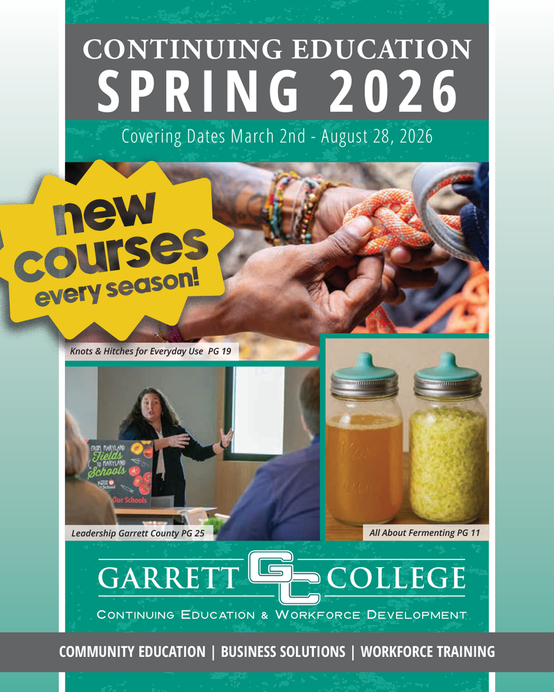 Garrett College Continuing Education &amp Workforce Development Catalog